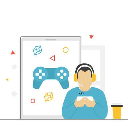 Game Streaming  Illustration