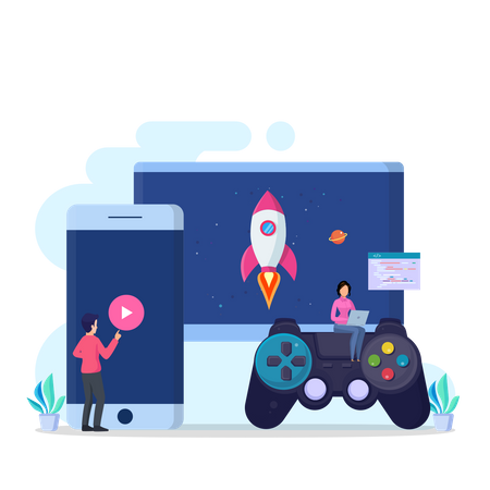 Gaming Creation  Illustration