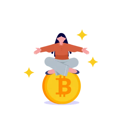 Ganando bitcoins  Ilustración