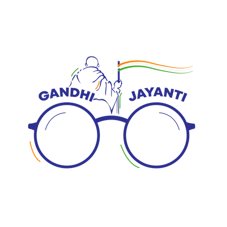 Gandhi Jayanti  Illustration