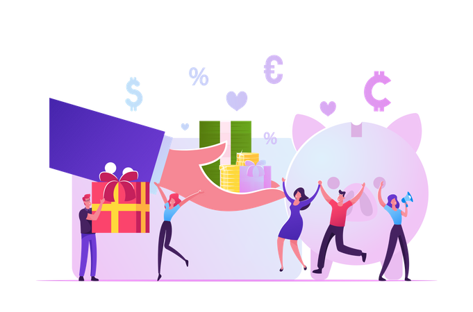 Gane recompensas, canjee regalos y ventajas  Ilustración