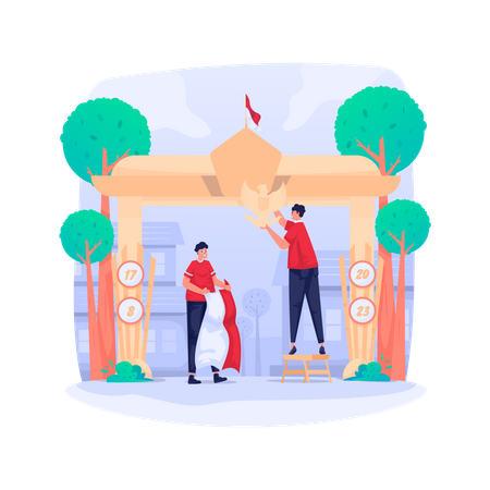 Gapura decoration  Illustration
