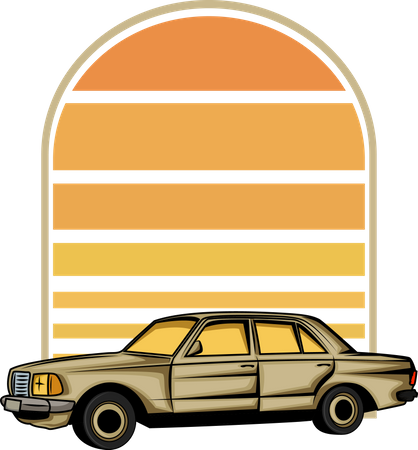 Garage car  Illustration
