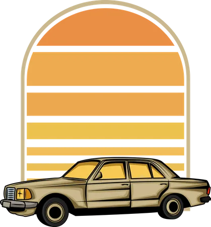 Garage car  Illustration
