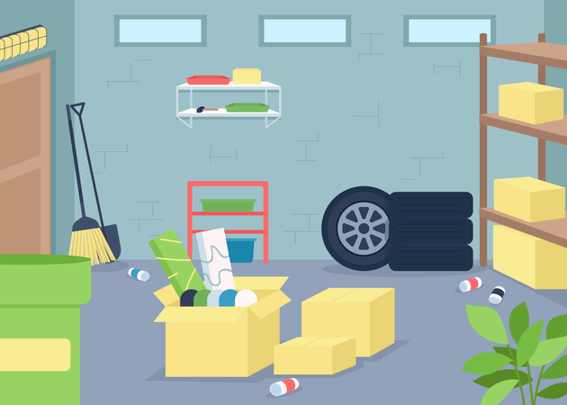 Garage junk  Illustration