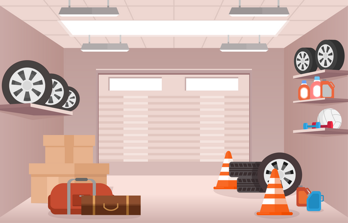 Garage automobile  Illustration