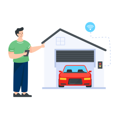 Garage intelligent  Illustration