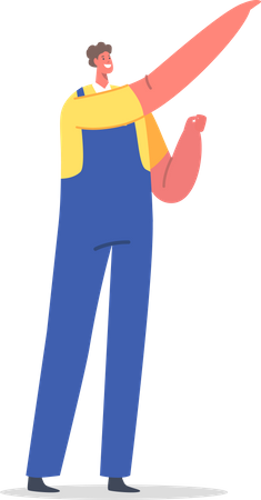 Garage Worker Character Illustration
