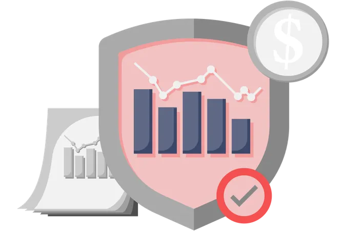 Garantía de seguridad de compra y venta de acciones  Illustration