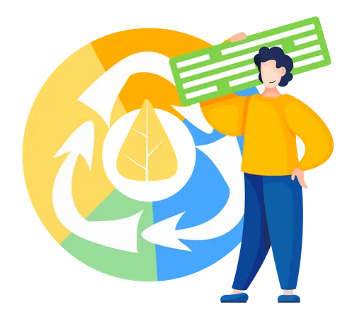 Garbage and waste processing  Illustration