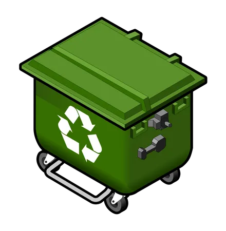 Garbage Container Illustration