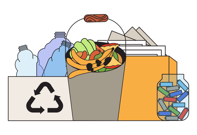 Garbage management  Illustration