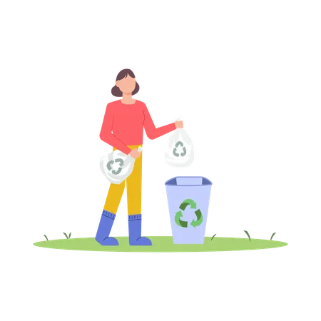 Garbage recycling  Illustration