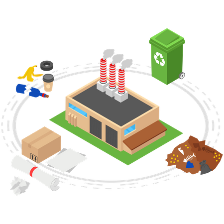 Garbage Recycling Factory  イラスト