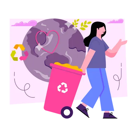 Garbage Recycling  Illustration