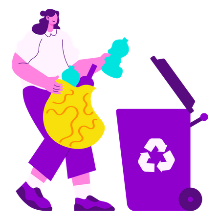 Garbage Recycling  Illustration