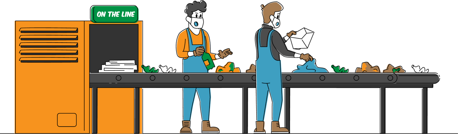 Garbage recycling plant  Illustration