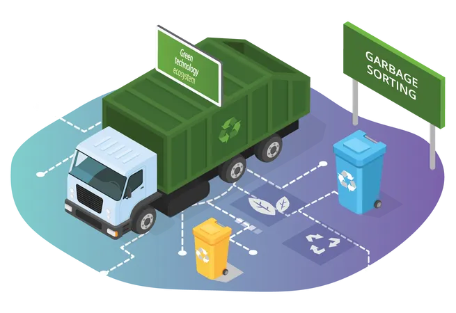 Garbage Sorting  Illustration