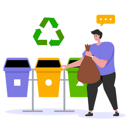 Garbage sorting  Illustration