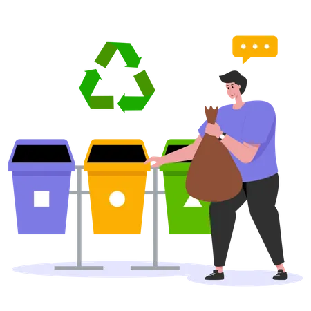 Garbage sorting  Illustration