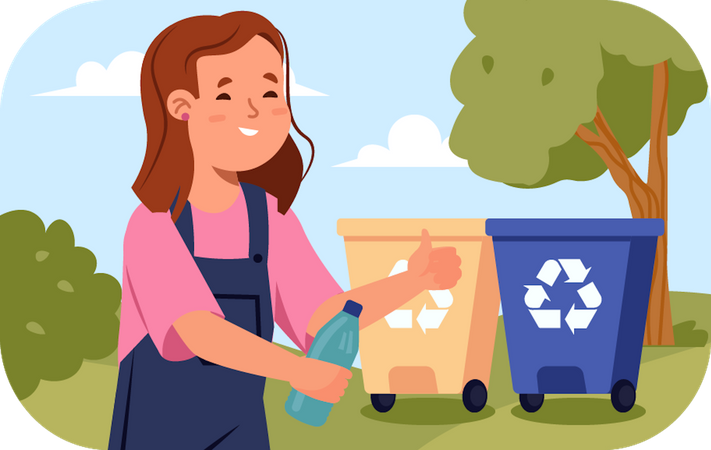 Garbage sorting  Illustration