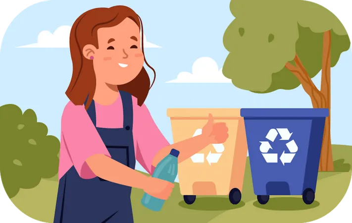 Garbage sorting  Illustration