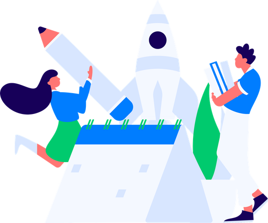 Garçon avec livre  Illustration