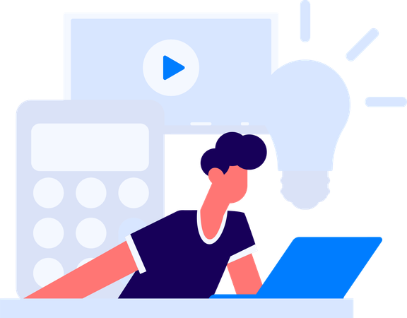 Garçon avec livre  Illustration