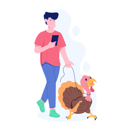 Garçon de Thanksgiving  Illustration