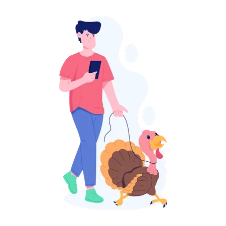 Garçon de Thanksgiving  Illustration