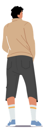 Garçon debout dans une pose cool  Illustration