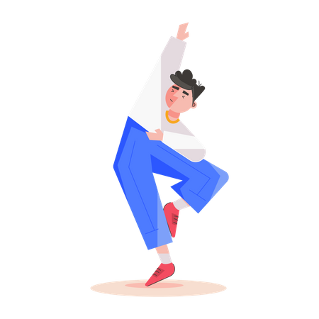Garçon faisant du yoga  Illustration