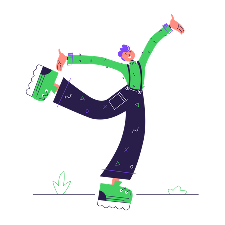 Garçon heureux  Illustration