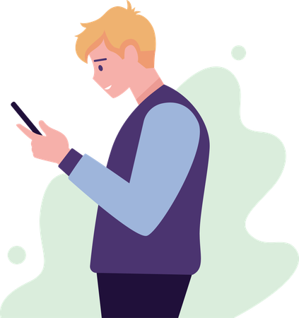 Garçon immobile, couvert de chaussettes, à l'écran  Illustration