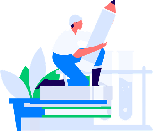Garçon, lecture, livre  Illustration