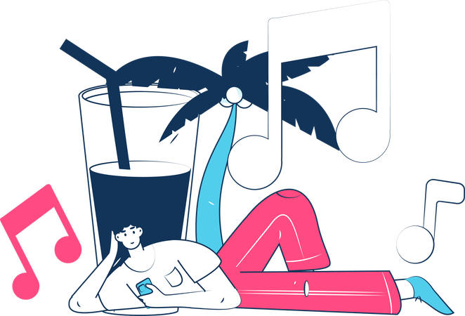 Garçon musical  Illustration