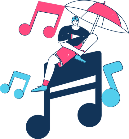 Garçon musical  Illustration