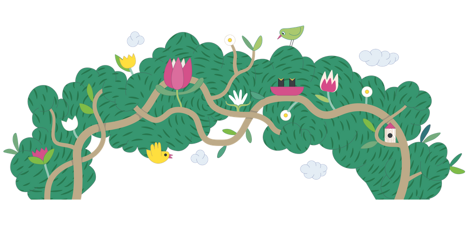 Garden plant blossom  Illustration