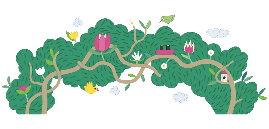 Garden plant blossom  Illustration