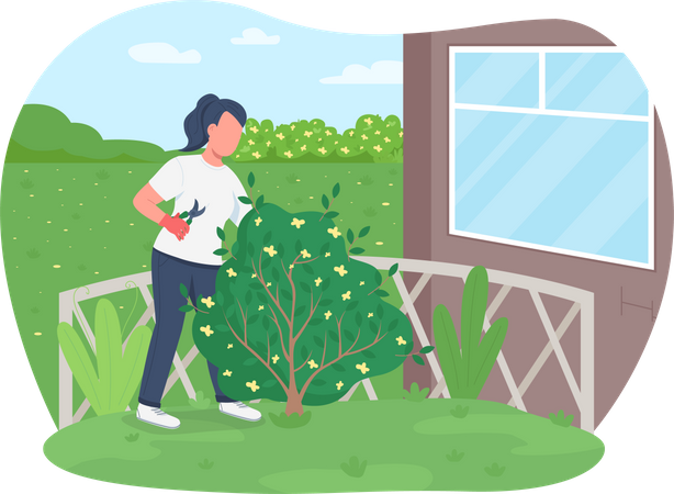 Garden work  Illustration