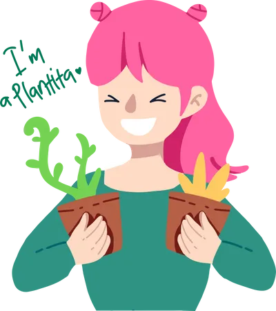 Gardener holding Plant  Illustration