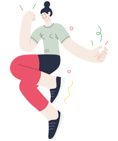 Garota alegre  Ilustração
