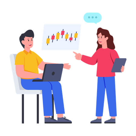 Garota aprendendo negociação de criptografia  Ilustração