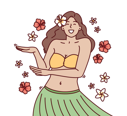 Garota de maiô  Ilustração