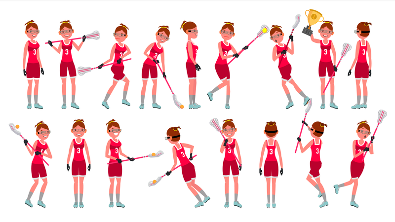 Garota Lacrosse  Ilustração