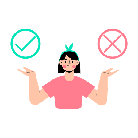 Garota em confusão  Illustration