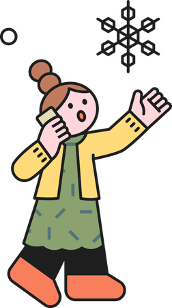 Garota falando ao telefone  Ilustração