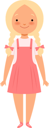 Garota feliz  Ilustração