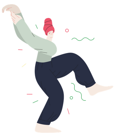 Garota feliz  Ilustração