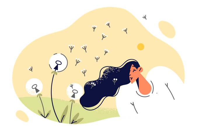 Garota feliz  Ilustração